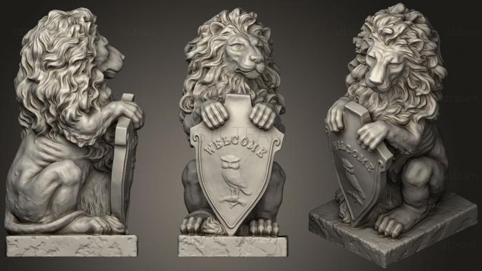 Статуэтки львы тигры сфинксы Lion Sculpture Free